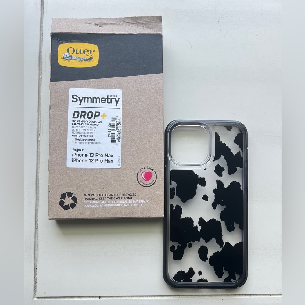 Otterbox Iphone 12 13 Pro Max Cow Print case